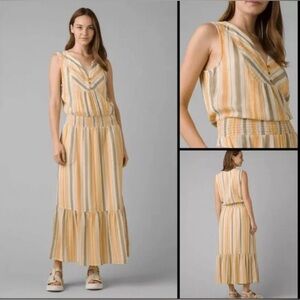 PrAna Striped Sleeveless Maxi Dress